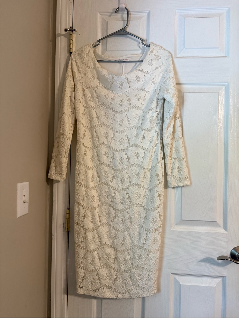 Ingrid & Isabel Cream Lace Midi Dress